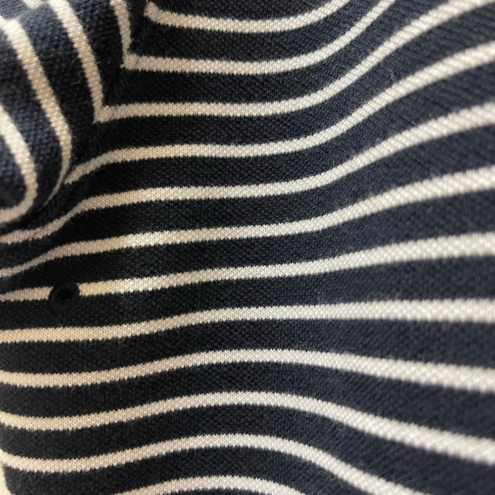 Nike Men's Small Black & White‎ Striped Dri-Fit Polo - Picture 5 of 15